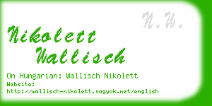 nikolett wallisch business card